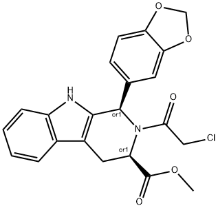 CIS-1-(1,3-BENZODIOXOL-5-YL)-2-(CHLOROACETYL)-2,3,4,9-TETRAHYDRO-, 1H-PYRIDO[3,4-B]INDOLE-3-CARBOXYLIC ACID METHYL ESTER,171596-58-0,结构式