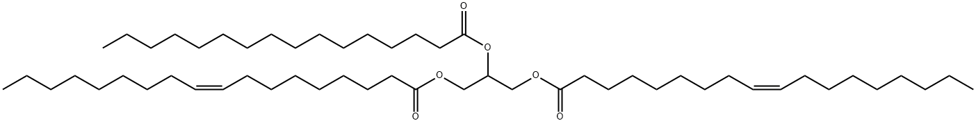 1,3-二(十八烷-9-烯酸)-2-十六烷酸丙三醇酯,1716-07-0,结构式