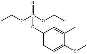 チオりん酸O,O-ジエチルO-(4-メチルチオ-m-トリル) 化学構造式