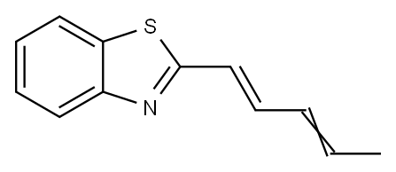 Benzothiazole, 2-(1E,3E)-1,3-pentadienyl- (9CI) 化学構造式