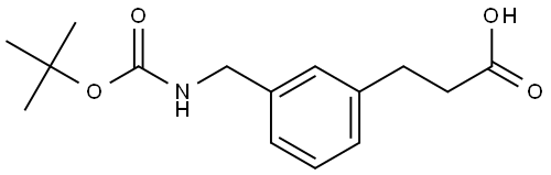 3-(3-((tert-Butoxycarbonylamino)methyl)phenyl)propanoic acid Structure