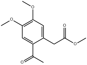 2-(2-乙酰基-4,5-二甲氧基苯基)乙酸甲酯 结构式