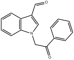 1-(2-oxo-2-phenylethyl)-1H-indole-3-carboxaldehyde Struktur