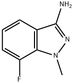 7-フルオロ-1-メチル-1H-インダゾール-3-イルアミン 化学構造式
