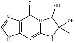 9H-Imidazo[1,2-a]purin-9-one,  1,4,6,7-tetrahydro-6,7-dihydroxy-6-methyl-  (9CI) Structure