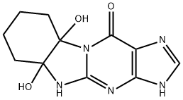 11H-Benzimidazo[1,2-a]purin-11-one,  1,4,5a,6,7,8,9,9a-octahydro-5a,9a-dihydroxy-  (9CI) Structure