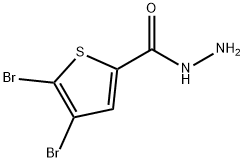 2,3-ジブロモ-5-チオフェンカルボン酸ヒドラジド 化学構造式