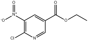 6-クロロ-5-ニトロニコチン酸エチル 化学構造式