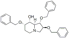 8-Indolizinol, octahydro-1,2,7-tris(phenylmethoxy)-, 1S-(1.alpha.,2.beta.,7.alpha.,8.alpha.,8a.alpha.)- Struktur