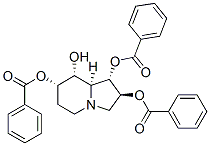 1,2,7,8-Indolizinetetrol, octahydro-, 1,2,7-tribenzoate, 1S-(1.alpha.,2.beta.,7.alpha.,8.alpha.,8a.alpha.)- Struktur