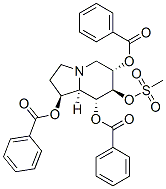 1,6,7,8-Indolizinetetrol, octahydro-, 1,6,8-tribenzoate 7-methanesulfonate, 1S-(1.alpha.,6.beta.,7.alpha.,8.beta.,8a.beta.)- Struktur