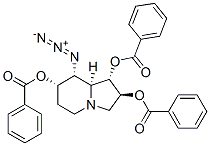 1,2,7-Indolizinetriol, 8-azidooctahydro-, tribenzoate (ester), 1S-(1.alpha.,2.beta.,7.alpha.,8.alpha.,8a.alpha.)- Structure