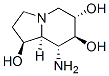 1,6,7-Indolizinetriol, 8-aminooctahydro-, 1S-(1.alpha.,6.beta.,7.alpha.,8.beta.,8a.beta.)- Structure