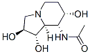 Acetamide, N-(octahydro-1,2,7-trihydroxy-8-indolizinyl)-, 1S-(1.alpha.,2.beta.,7.alpha.,8.alpha.,8a.alpha.)- Structure
