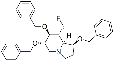 Indolizine, 8-(fluoromethyl)octahydro-1,6,7-tris(phenylmethoxy)-, 1S-(1.alpha.,6.beta.,7.alpha.,8.beta.,8a.beta.)- Struktur