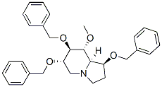 Indolizine, octahydro-8-methoxy-1,6,7-tris(phenylmethoxy)-, 1S-(1.alpha.,6.beta.,7.alpha.,8.beta.,8a.beta.)- Struktur
