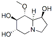 1,6,7-Indolizinetriol, octahydro-8-methoxy-, 1S-(1.alpha.,6.beta.,7.alpha.,8.beta.,8a.beta.)- Struktur