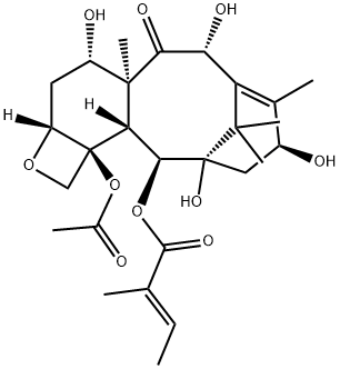 2-去苯甲酰基-2-巴豆酰基-10-去乙酰基浆果赤霉素Ⅲ,171926-87-7,结构式