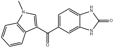 5-(1-甲基-1H-吲哚-3-羰基)-1H-苯并[D]咪唑-2(3H)-酮,171967-71-8,结构式