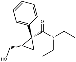 rac N,N-diethyl-2-(hydroxyMethyl)-1-phenyl-cyclopropanecarboxaMide Structure