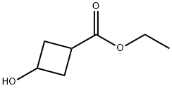 3-Hydroxy-cyclobutanecarboxylic acid ethyl ester Structure