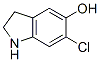 1H-Indol-5-ol,  6-chloro-2,3-dihydro- Structure