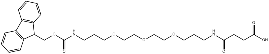 17-OXO-6,9,12-TRIOXA-2,16-DIAZAEICOSANEDIOIC ACID 1-(9H-FLUOREN-9-YLMETHYL)ESTER 化学構造式