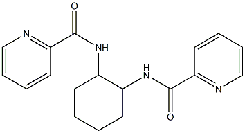 (+)-N,N'-(1S,2S)-1,2-ジアミノシクロヘキサンジイルビス(2-ピリジンカルボキサミド) 化学構造式