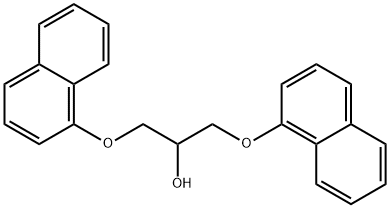 1,3-ビス(1-ナフタレニルオキシ)-2-プロパノール 化学構造式
