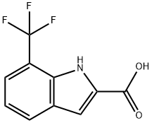 7-(trifluoromethyl)-1H-indole-2-carboxylic acid, 172216-98-7, 结构式