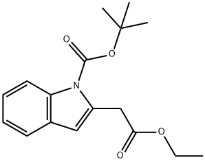 TERT-BUTYL 2-(2-ETHOXY-2-OXOETHYL)-1H-INDOLE-1-CARBOXYLATE,172226-77-6,结构式