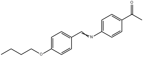 N-(4-ブトキシベンジリデン)-4-アセチルアニリン 化学構造式