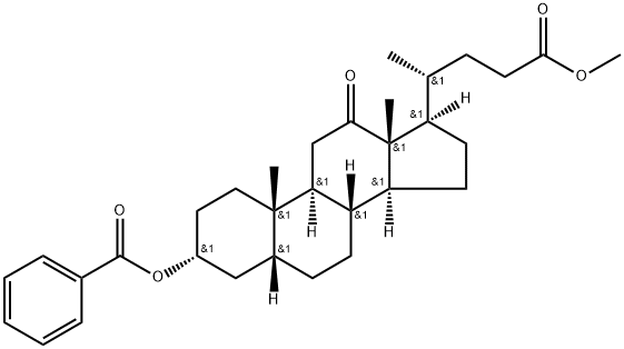 5B-CHOLANIC ACID-3A-OL-12-ONE3-BENZOATE METHYL EST 结构式