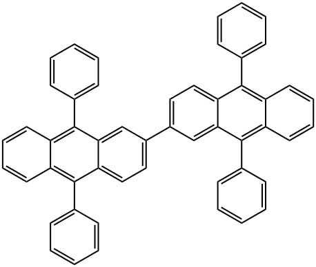 9,9',10,10'-テトラフェニル-2,2'-ビアントラセン 化学構造式