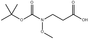 N-BOC-N-甲氧基-3-胺基丙酸 结构式