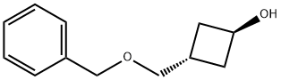 TRANS-3-ベンジルオキシメチルシクロブタノール 化学構造式