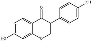 二氢7-羟基-3-(4-羟苯基)-4-苯并吡喃酮, 17238-05-0, 结构式