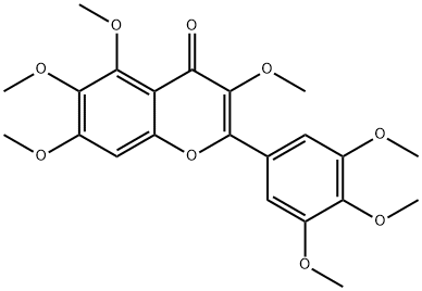 3,4,5,3,5,6,7-ヘプタメトキシフラボン 化学構造式