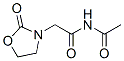 3-Oxazolidineacetamide,  N-acetyl-2-oxo- Struktur