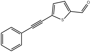 5-(2-フェニルエト-1-イニル)チオフェン-2-カルバルデヒド 化学構造式
