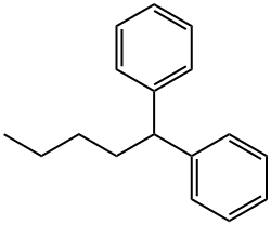 1,1-ジフェニルペンタン 化学構造式
