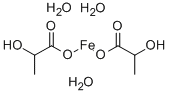 乳酸鉄(II)三水和物(乳酸第一鉄三水和物) 化学構造式