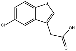 2-(5-クロロベンゾ[B]チオフェン-3-イル)酢酸 化学構造式
