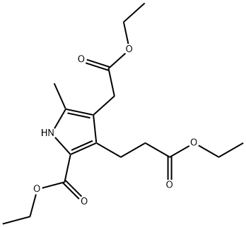 1H-Pyrrole-3-propanoic acid, 2-(ethoxycarbonyl)-4-(2-ethoxy-2-oxoethyl )-5-methyl-, ethyl ester Structure