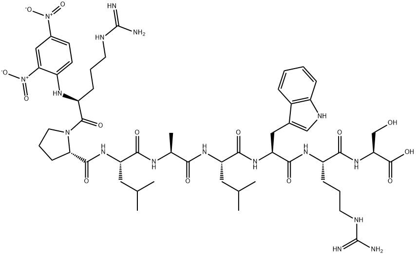 DNP-ARG-PRO-LEU-ALA-LEU-TRP-ARG-SER-OH, 172666-82-9, 结构式