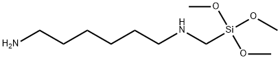 N-(6-AMINOHEXYL)AMINOMETHYLTRIMETHOXYSILANE 化学構造式