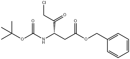 BOC-アスパラギン酸-O-ベンジル-クロロメチルケトン 化学構造式
