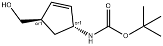 Carbamic acid, [4-(hydroxymethyl)-2-cyclopenten-1-yl]-, 1,1-dimethylethyl, 172720-97-7, 结构式