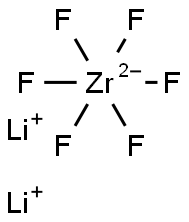 dilithium hexafluorozirconate(2-) Structure