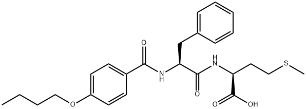 (2S)-2-[[(2S)-2-[(4-butoxybenzoyl)amino]-3-phenyl-propanoyl]amino]-4-m ethylsulfanyl-butanoic acid Structure